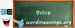 WordMeaning blackboard for thrive